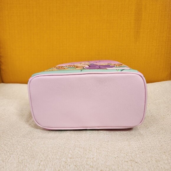 Loungefly Disney Tangled Sunflower Field Rapunzel Pascal Pink Mini Backpack NEW